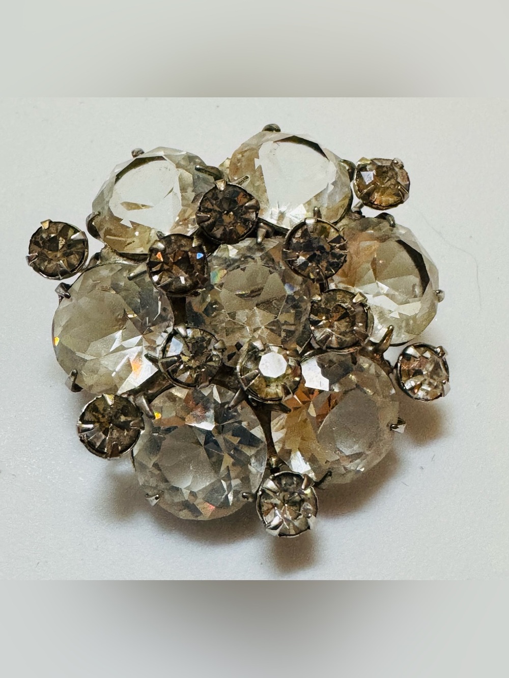 Kramer Rhinestone Cluster Brooch